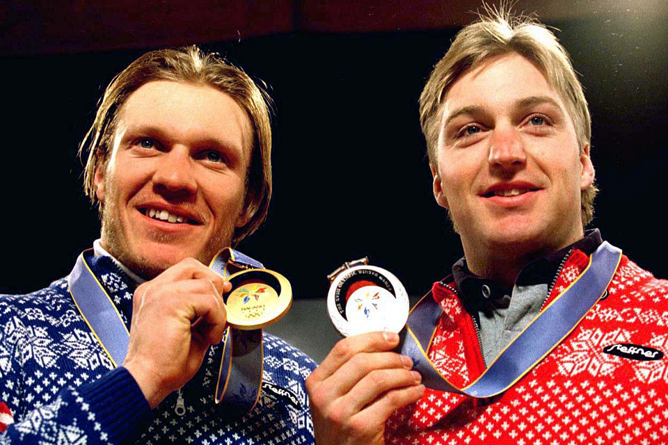 Olympische Spiele 1998 in Nagano Hermann Maier und Hans Knauß © GEPA pictures / Franz Pammer